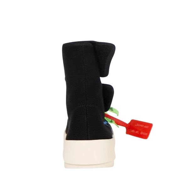 OFF-WHITE C/O VIRGIL ABLOH BLACK MOTO WRAP HIGH TOP SNEAKERS - Picture 5 of 11